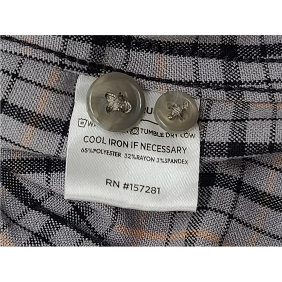 Mizzen + Main City Flannel Nickel Houston Plaid Size S Trim Mens - Picture 4 of 8